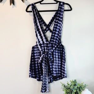 [Dainty Hooligan] blue tie-dye romper